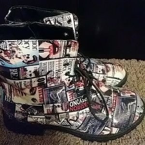 Patent Leather Fashion Boots